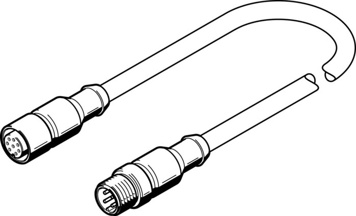 Exemplarische Darstellung: NEBV-M12G8-K-2-M12G4 (553575)   &   NEBV-M12G8-K-5-M12G4 (553576)