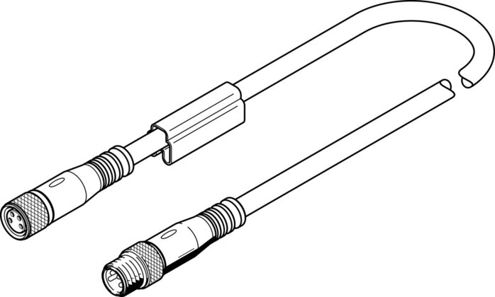 Exemplarische Darstellung: NEBU-M8G4-K-2.5-M8G4 (554035)   &   NEBU-M8G4-R-2-M8G4 (556946)