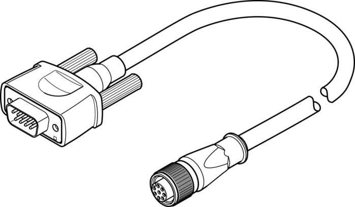 Exemplarische Darstellung: NEBM-M12G8-E-20-S1G9 (5105625)   &   NEBM-M12G8-E-25-S1G9 (5105626)   &   NEBM-M12G8-E-5-S1G9 (550748)  & ...