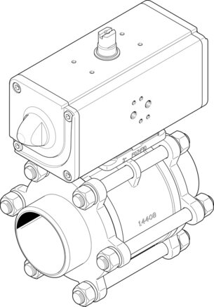 Exemplarische Darstellung: VZBA-3"-WW-63-T-22-F0710-V4V4# (1810739)   &   VZBA-4"-WW-63-T-22-F10-V4V4T-# (1810740)