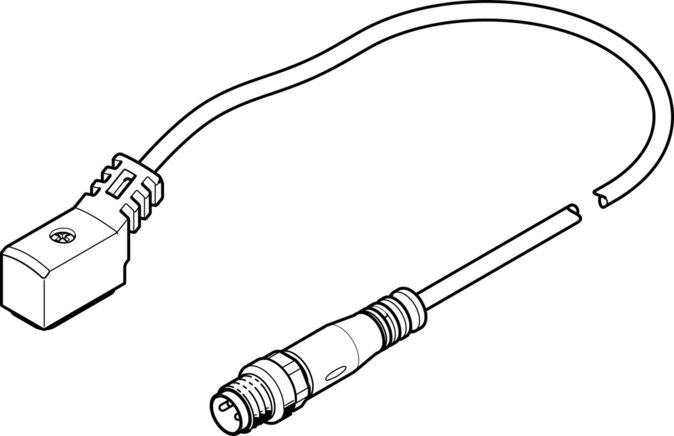 Exemplarische Darstellung: NEBV-Z4WA2L-R-E-0.5-N-M8G3-S1 (8047683)   &   NEBV-Z4WA2L-R-E-2.5-N-M8G3-S1 (8047684)