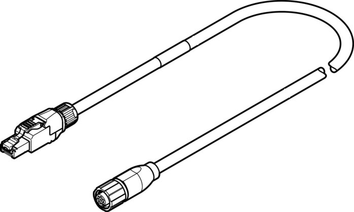 Exemplarische Darstellung: NEBM-M12G8-E-5-N-R3G8 (5212313)   &   NEBM-M12G8-E-10-N-R3G8 (5212315)   &   NEBM-M12G8-E-15-N-R3G8 (5212316)  & ...