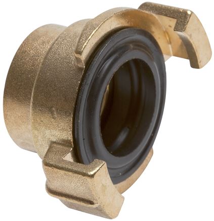 Exemplary representation: Garden hose quick coupling with female thread, brass